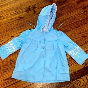 Weather Tamer Vintage child’s blue embroidered windbreaker raincoat - fantastic